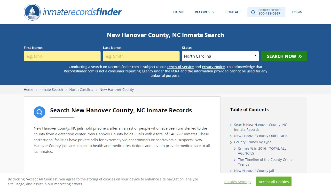 New Hanover County, NC Inmate Lookup & Jail Records Online